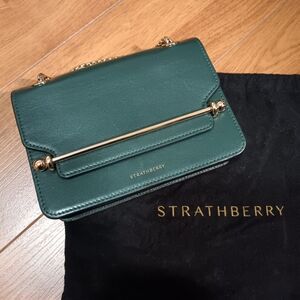 Strathberry Green East to West Mini Bag